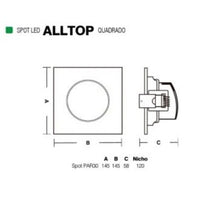Spot Led Quadrado Par30 10w 3000k Brasilux