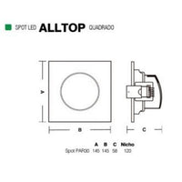 Spot Led Quadrado Par30 10w 6500k Brasilux