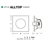 Spot Led Quadrado Par30 10w 6500k Brasilux