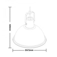 Pendente Taschibra Factory G 50cm Branco