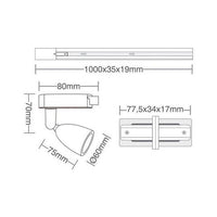 Kit Trilho Direct LED Taschibra 6500k Preto