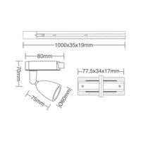 Kit Trilho Taschibra Direct Led 6500k Branco Brasilux