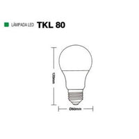 Lâmpada Super Led Tkl 80 Brasilux E27 12w 6500k Bivolt