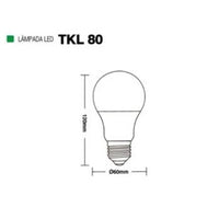 Lâmpada Super Led Tkl 80 Brasilux E27 12w 6500k Bivolt
