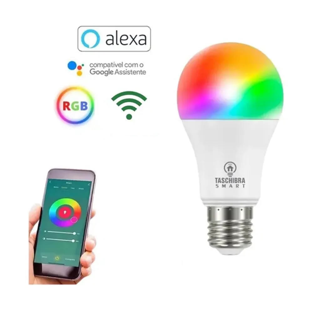 SMART LAMPADA WI-FI LED TASCHIBRA 10W A60 E-27 RGB