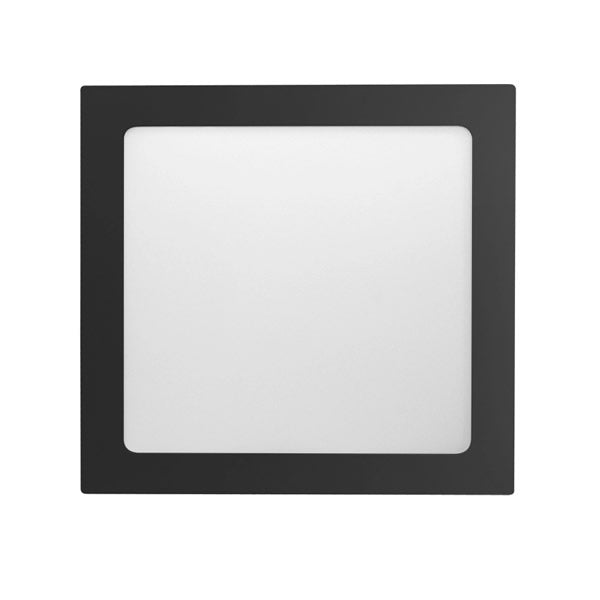 PAINEL LED 12W LYS QUADRADO EMBUTIR PRETO 3000K
