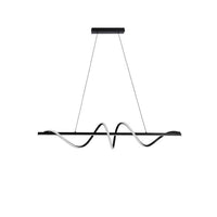 Pendente Led Union 38w 3000k Preto 120cm