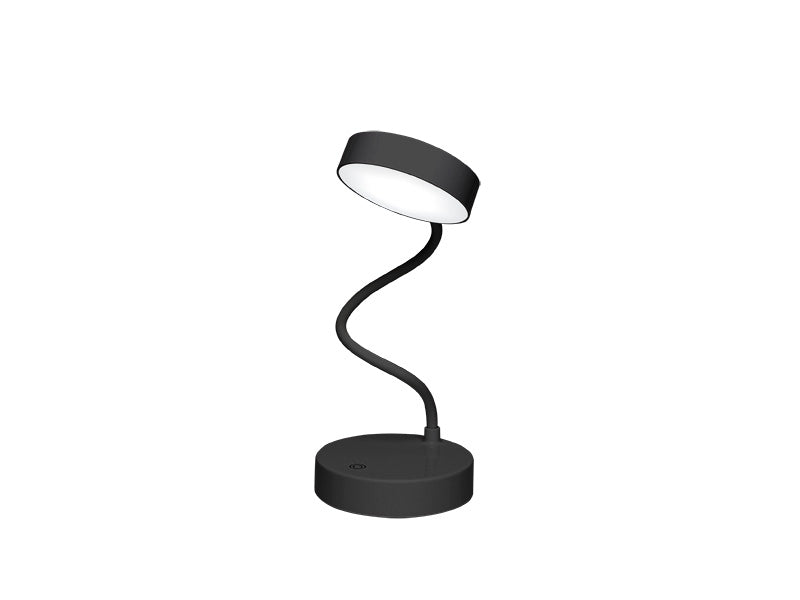LUMINARIA DE MESA LED TASCHIBRA PUCK RECARREGAVEL PRETO