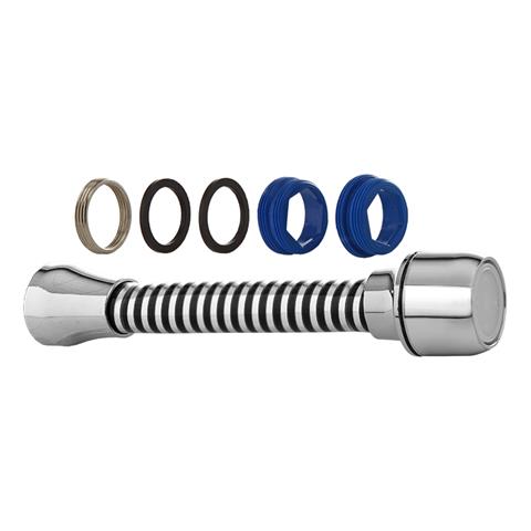 Extensor Flexível Para Torneira Blukit Com Rosca Cromado 9cm