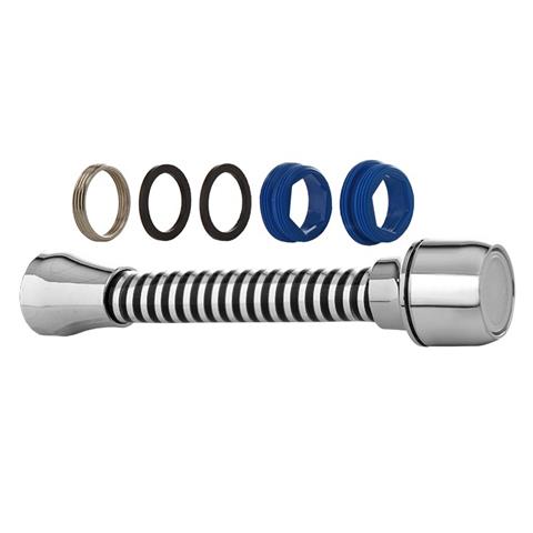Extensor Flexível Para Torneira Blukit Com Rosca 14cm Cromado