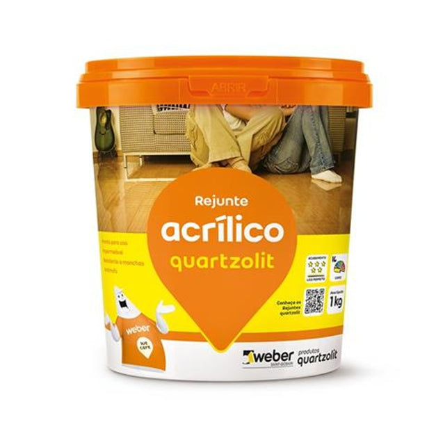 Rejunte Acrílico Quartzolit Marrom Café 1kg