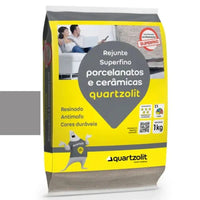 Rejunte Quartzolit Para Porcelanato Cinza Ártico 1kg