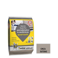 Rejunte Para Porcelanato Quartzolit Cinza Outono 1kg