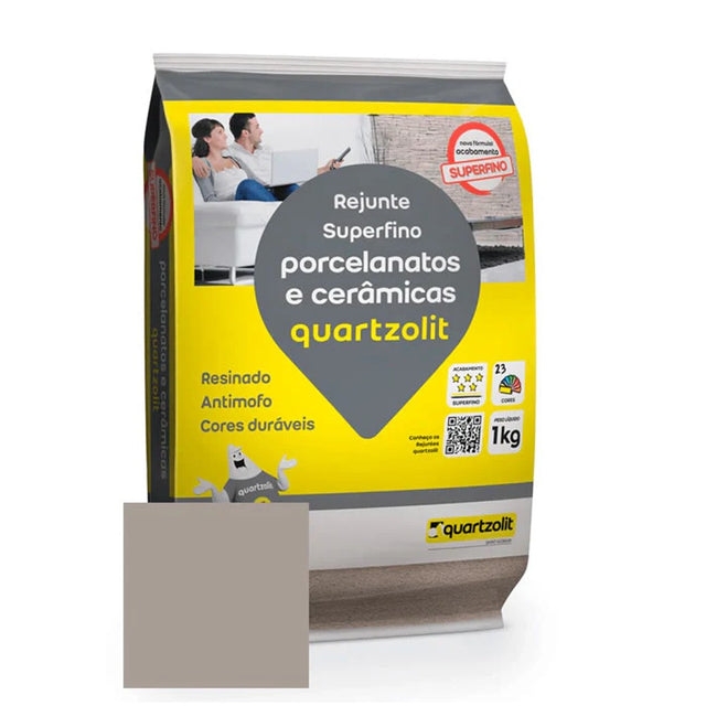Rejunte Para Porcelanato Quartzolit Cinza Outono 1kg