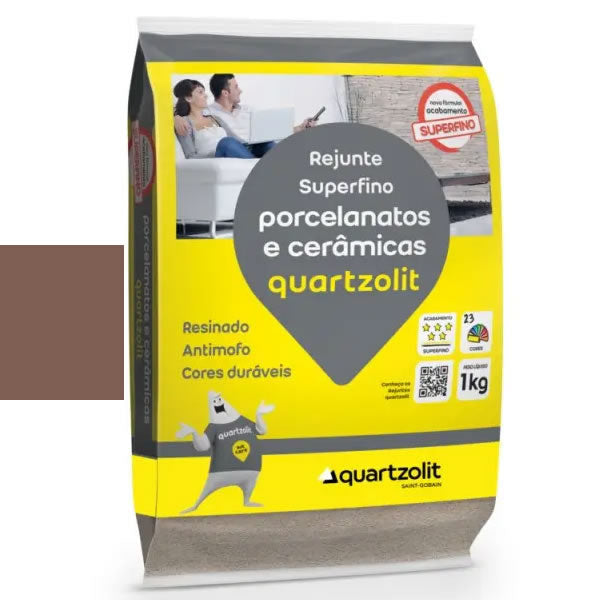 Rejunte Porcelanato Marrom Café Quartzolit 1kg
