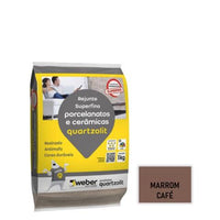 Rejunte Porcelanato Marrom Café Quartzolit 1kg