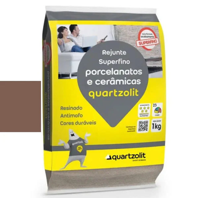 Rejunte Porcelanato Marrom Café Quartzolit 1kg