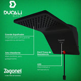 ZAGONEL DUCHA DUCALI ELETRONICA 7500W 220V BLACK CX.PR