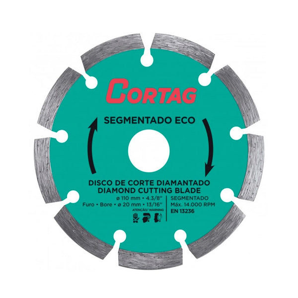 Disco Diamantado Segmentado Eco 110mm Cortag