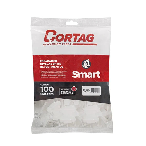 Espaçador Nivelador Smart Cortag 30mm 3mm 100 Unidades