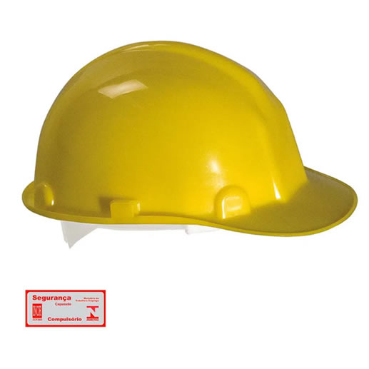 Capacete De Segurança Com Carneira Amarelo