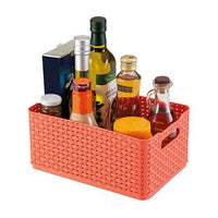 Caixa Organizadora Rattan Arthi Nº3 4,5 Litros Laranja