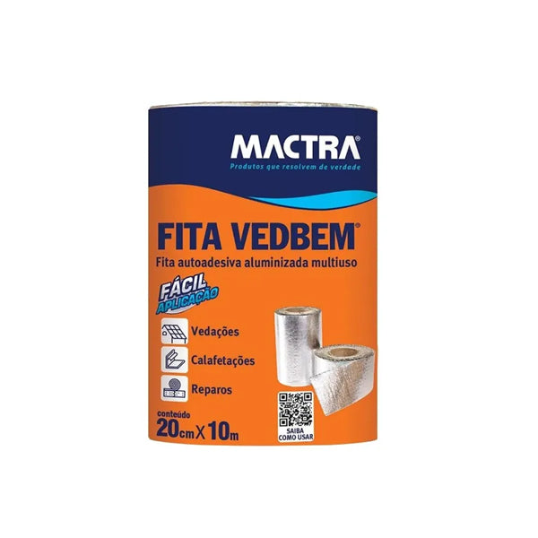 FITA ASFALTICA MULTIUSO  20CMX10M MACTRA M1