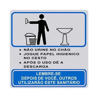 Placa De Alumínio Procedimento Sanitário Masculino Amanda Silva 15x15