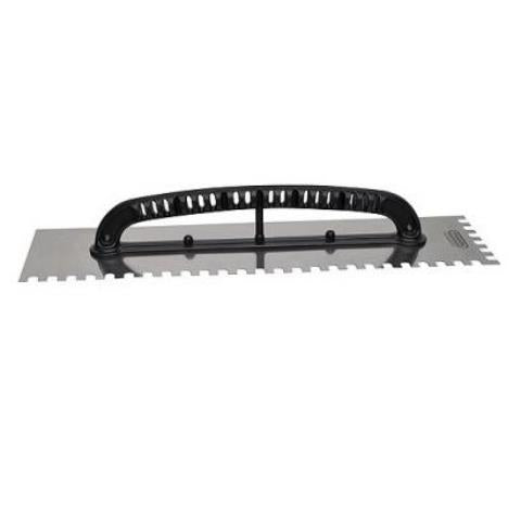 Desempenadeira de Aço Dentada 12x48 cm com Cabo de Plástico