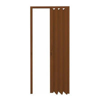 Porta Sanfonada Sanfplasbil em PVC 70 cm x 120 cm Mogno