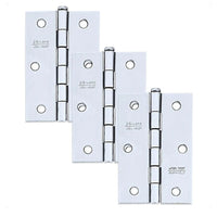 Dobradiça De Zinco Silvana 3.1/2 Polegadas Com 3 Peças