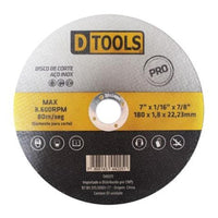 Disco De Corte Dtools Para Aço E Inox 7 Polegadas 1.8mm