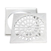 Grelha Quadrada Para Caixa Sifonada 150mm Com Suporte Branca