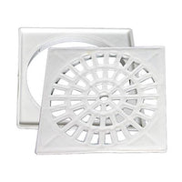 Grelha Quadrada de Plástico para Banheiro 100mm Branco