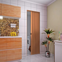 Porta Sanfonada Pvc Bianchini 80cm X 120cm Mogno