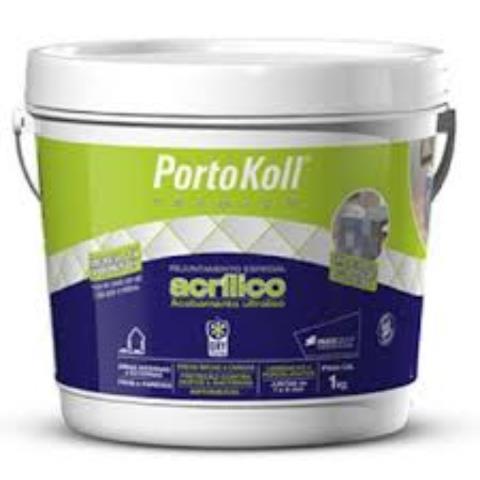 Rejunte Acrílico Flexível Portokoll Cinza Platina 1kg