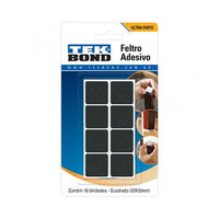 Feltro Quadrado Tekbond 22mm Preto 16 Unidades