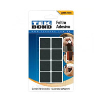 Feltro Quadrado Tekbond 22mm Preto 16 Unidades