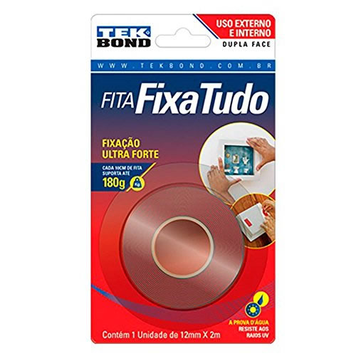 Fita Dupla Face Acrílica Tekbond 12mm X 2m
