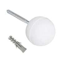 Batedor De Porta Sforplast Conjunto Completo Branco Com Parafusos