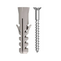 Kit Parafuso Madeira 6,1x65mm Com Bucha 10mm Sforplast 5 Peças