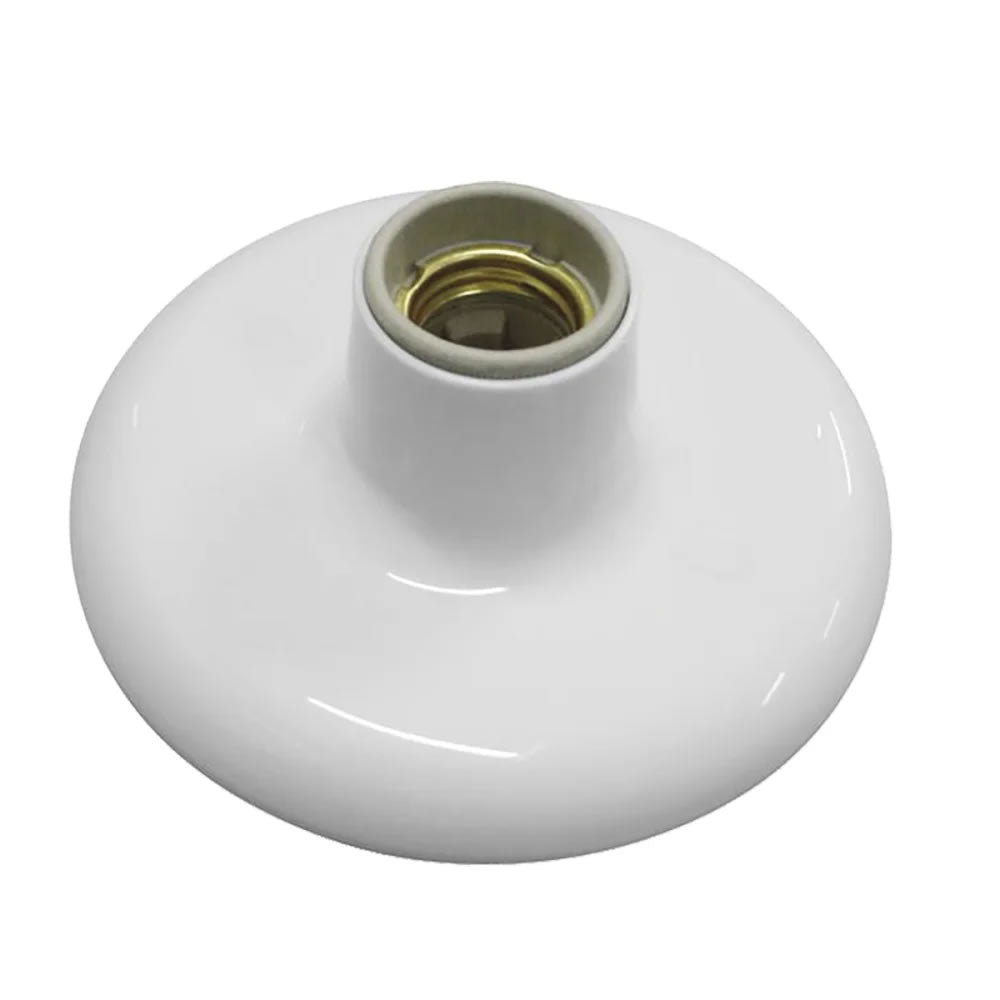Plafonier De Porcelana E27 1x100w Branco Ilumi