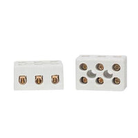 Conector Tripolar De Porcelana 10mm 50a Decorlux