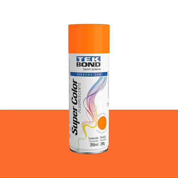 Tinta Spray Luminosa Tekbond Laranja Fluorescente 400ml