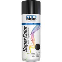 Tinta Spray Alta Temperatura Tekbond Preto Fosco 350ml