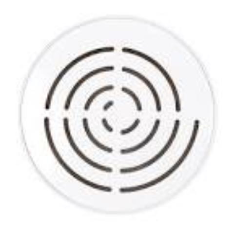 GRELHA ALUMINIO RIOBRAS BRANCO 25CM