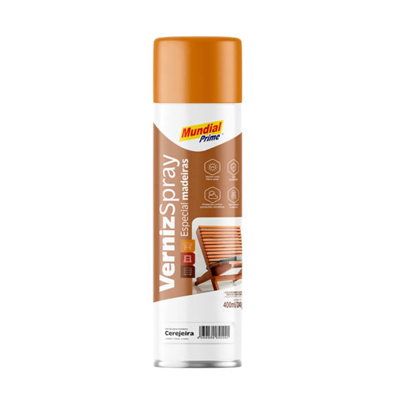 Verniz Spray Para Madeira Aeroflex 400ml Cerejeira Com Proteção Uv