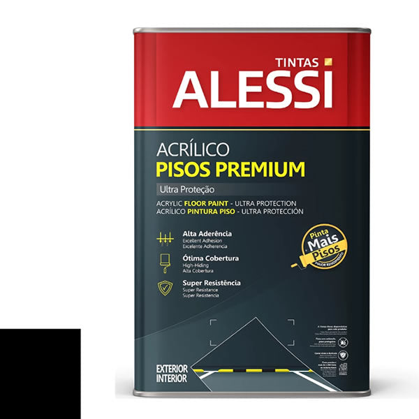 Tinta Para Piso Acrílica Fosca Alessi Preto 18L