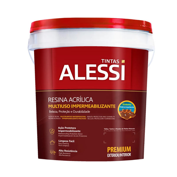 Resina Acrílica Multiuso Alessi Base Água Branco 18l