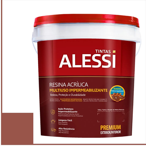 Resina Acrílica Multiuso Alessi Cerâmica Ônix 18l Base Água